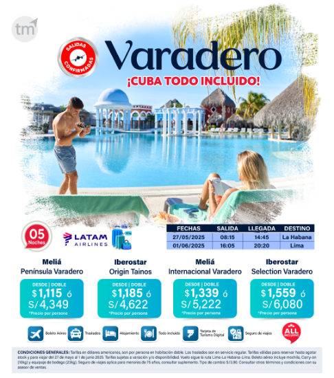 Imagen de Salidas Confirmadas - Varadero