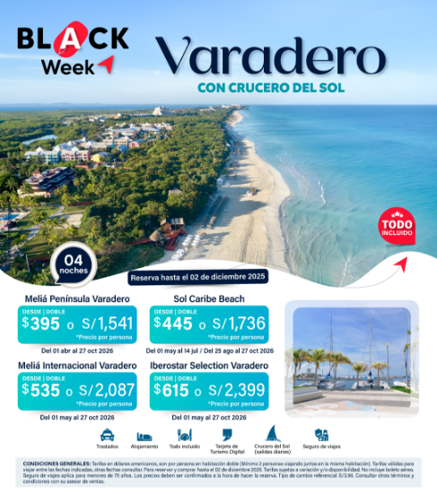 Imagen de Varadero con Crucero - Black Week