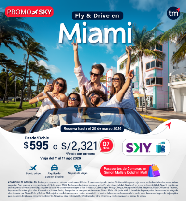 Imagen de Fly and Drive Miami con SKY