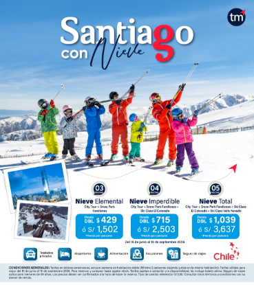 Imagen de Santiago con nieve