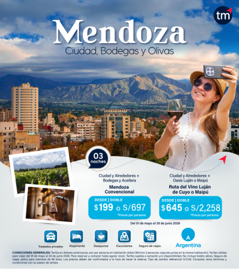 Imagen de Mendoza ciudad, bodegas y olivas