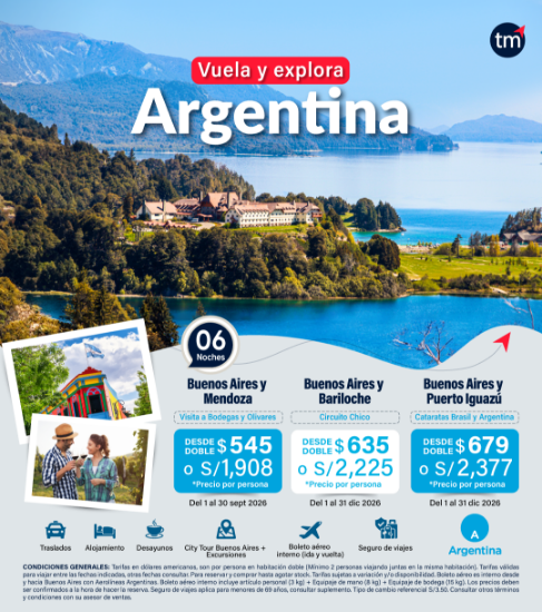 Imagen de Argentina por destino con vuelo