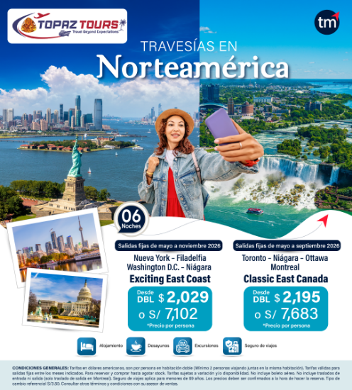 Imagen de USA Y CANADÁ CON TOPAZ TOURS