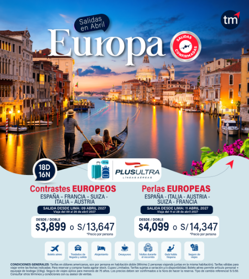 Imagen de Salidas Confirmadas Europa - abril