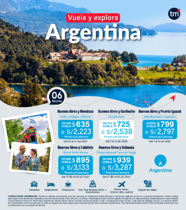 Imagen de Argentina por destino con vuelo