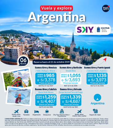 Imagen de Argentina por destino con SKY