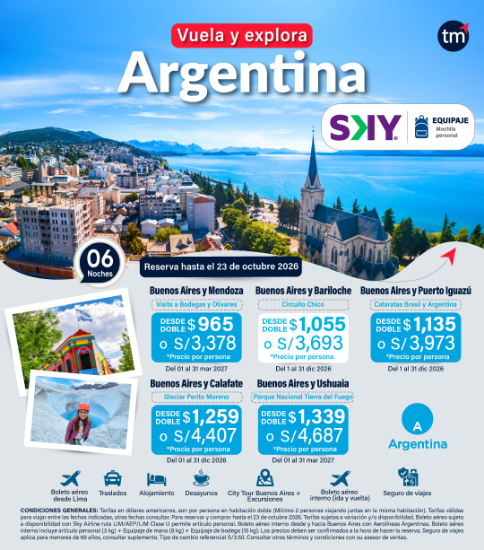 Imagen de Argentina por destino con SKY